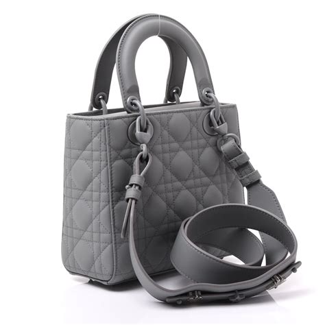 lady dior grey matte|lady dior handbag small.